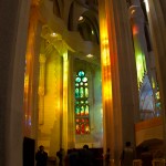 Magic light in Sagrada Familia in the late afternoon