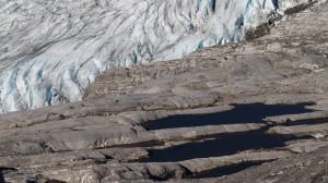 Glacier scoured bedrock