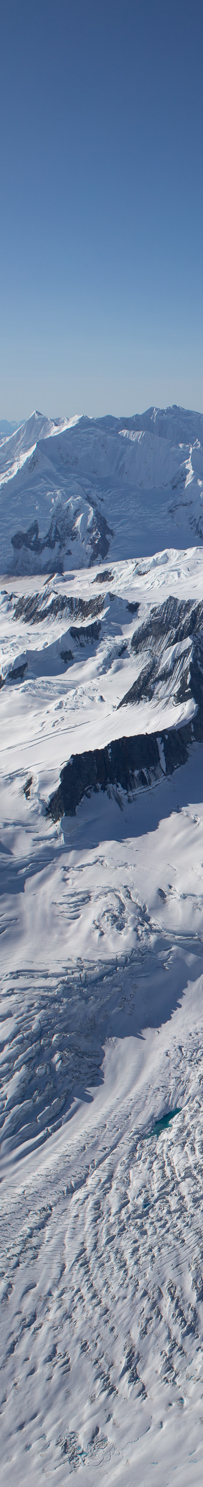 Mt Foresta and Disenchantment Bay, thin strip of a vertical panorama