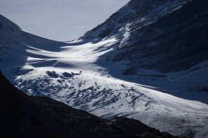 President glacier. Ski tourers, note the crevasses!