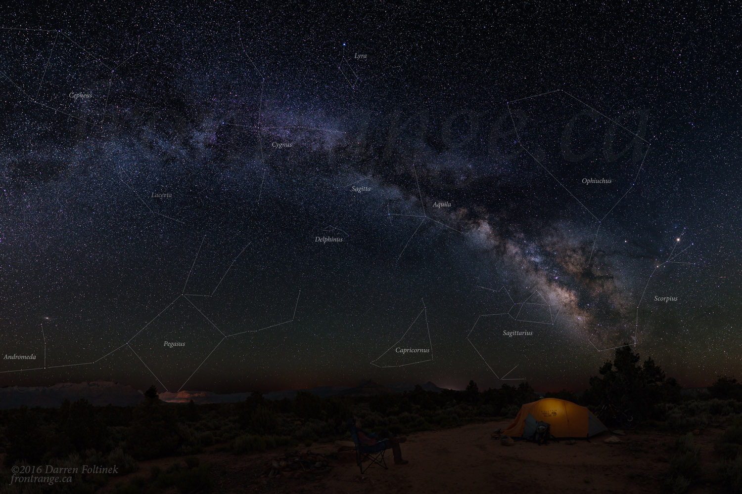 Milky Way over Gooseberry Mesa camp
