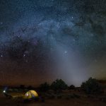 Zodiacal light and Milky Way, Indian Creek, Utah