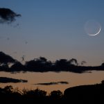 12-hour old crescent moon, Canyonlands Utah