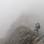 Vicky and Ray on Sharp Edge of Blaencathra, Lakes District, UK