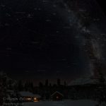Milky Way over Elizabeth Parker hut, Lake O'Hara