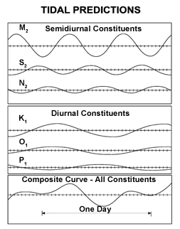 Orbital periods that contribute to the tide cycle