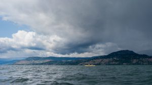 Another incoming storm as we paddle south